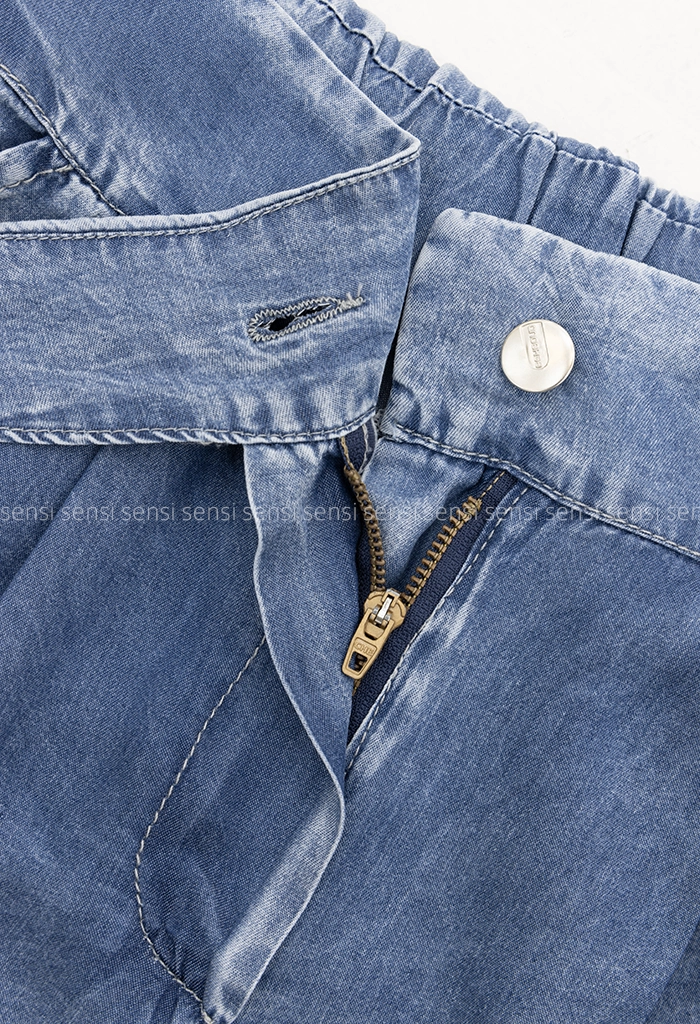 شلوارک دو دکمه تنسل کد 1005310